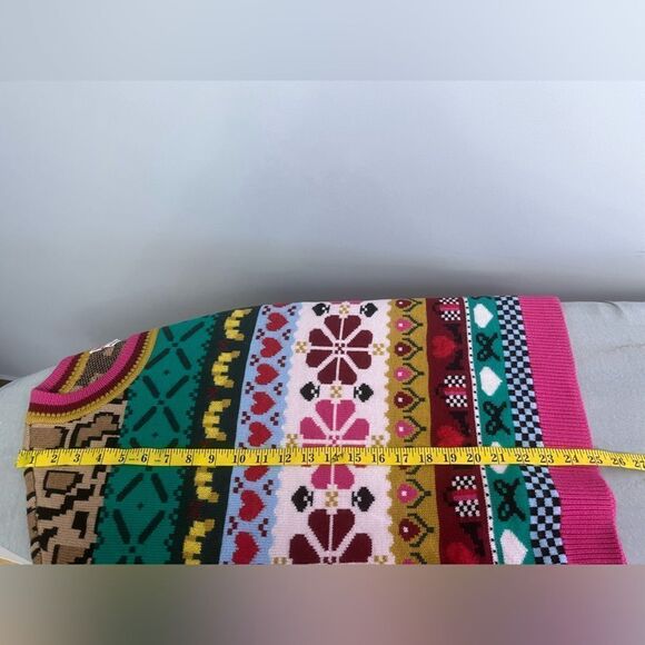 Kate Spade  Flower Intarsia wool blend Sweater NWT Size XXL - Picture 5 of 7